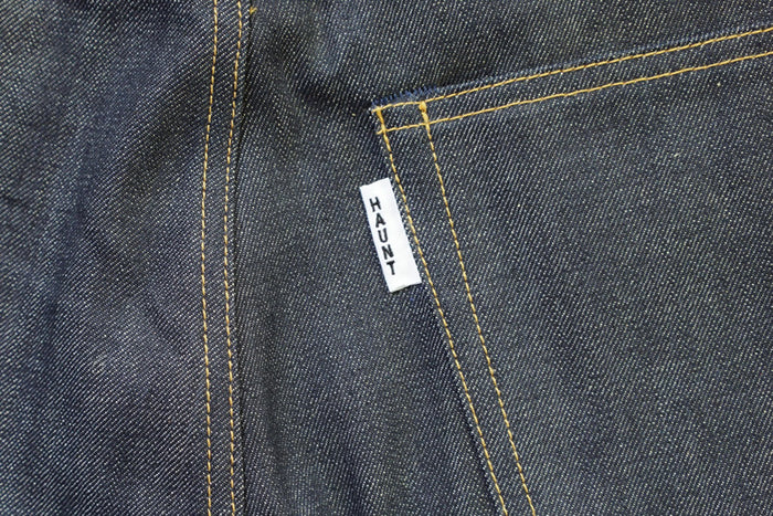 White custom tab option for personalized jeans gift