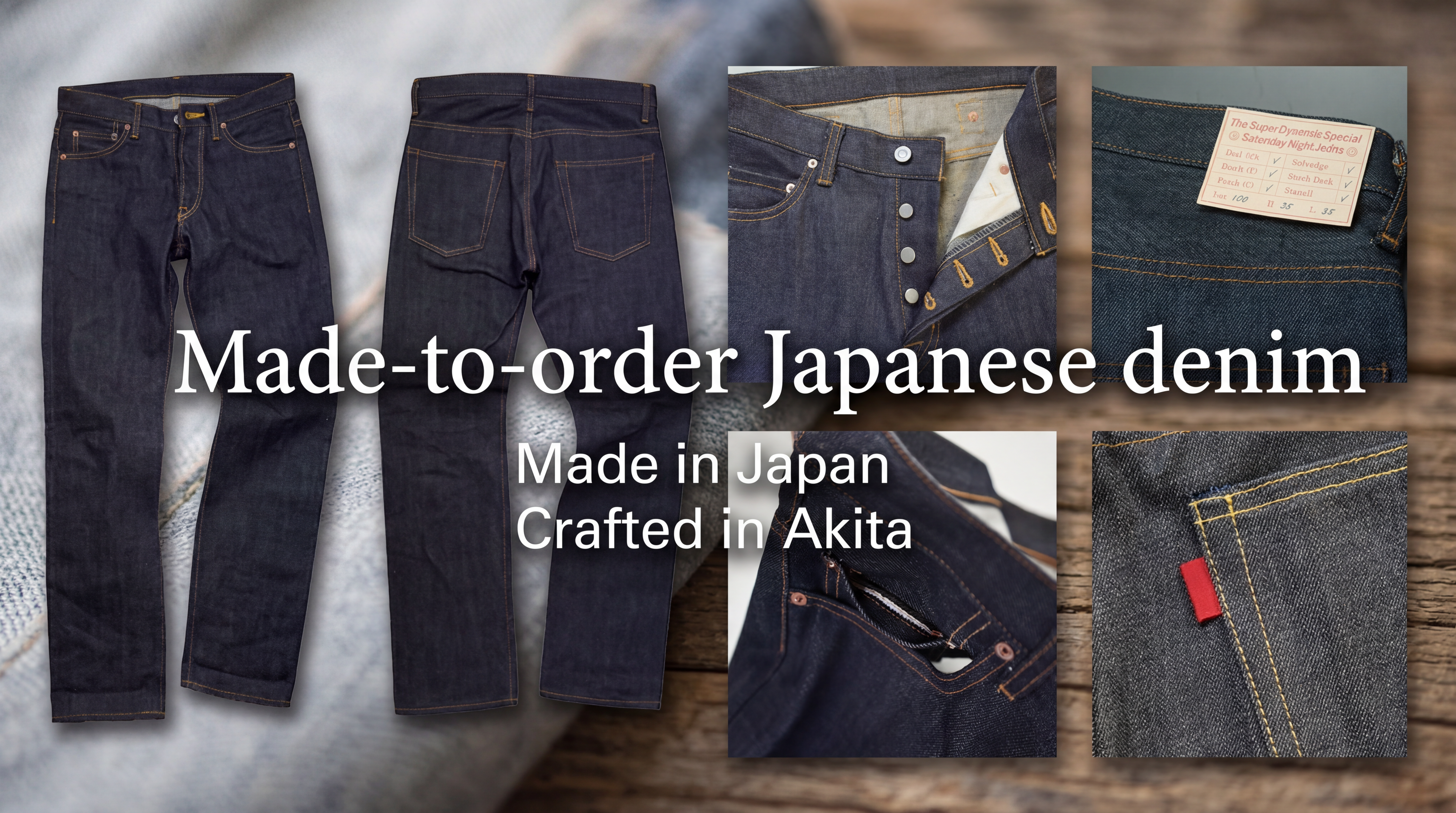TSUJIMOTO DENIM FACTORY — 日本製セミオーダー・セルビッチデニム（秋田・能代仕立て）/ Made in Japan selvedge denim